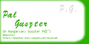 pal guszter business card